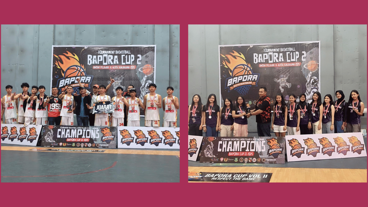 Tim Basket SMAN 3 Sukabumi Pertahankan Gelar Juara di Bapora Cup 2025