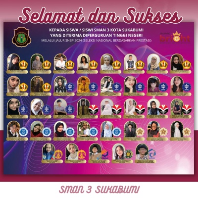 Hasil Seleksi Nasional Berbasis Prestasi (SNBP) 2024 SMAN 3 Sukabumi